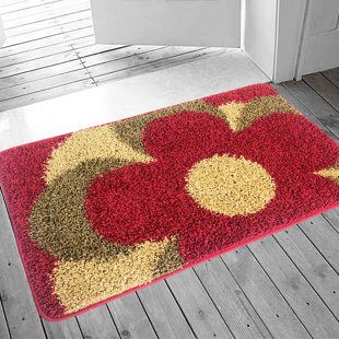 Flower Bike Spring Doormat Floral Summer Door Mat Welcome Entrance Floor Mats 