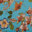 Sky Blue Multi Floral with Birds