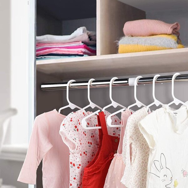 Baby Toddler Plastic Wardrobe Kids Slim Plastic Nursery Coat Skirt Hangers New 