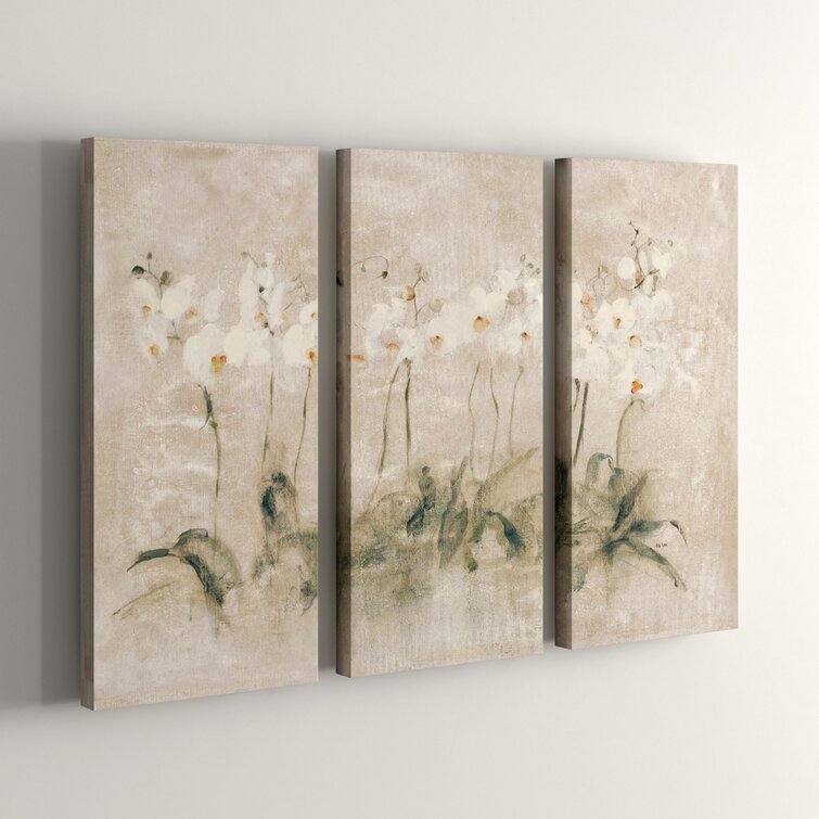 Ophelia & Co. White Dancing Orchids by Cheri Blum - 3 Piece Print on ...
