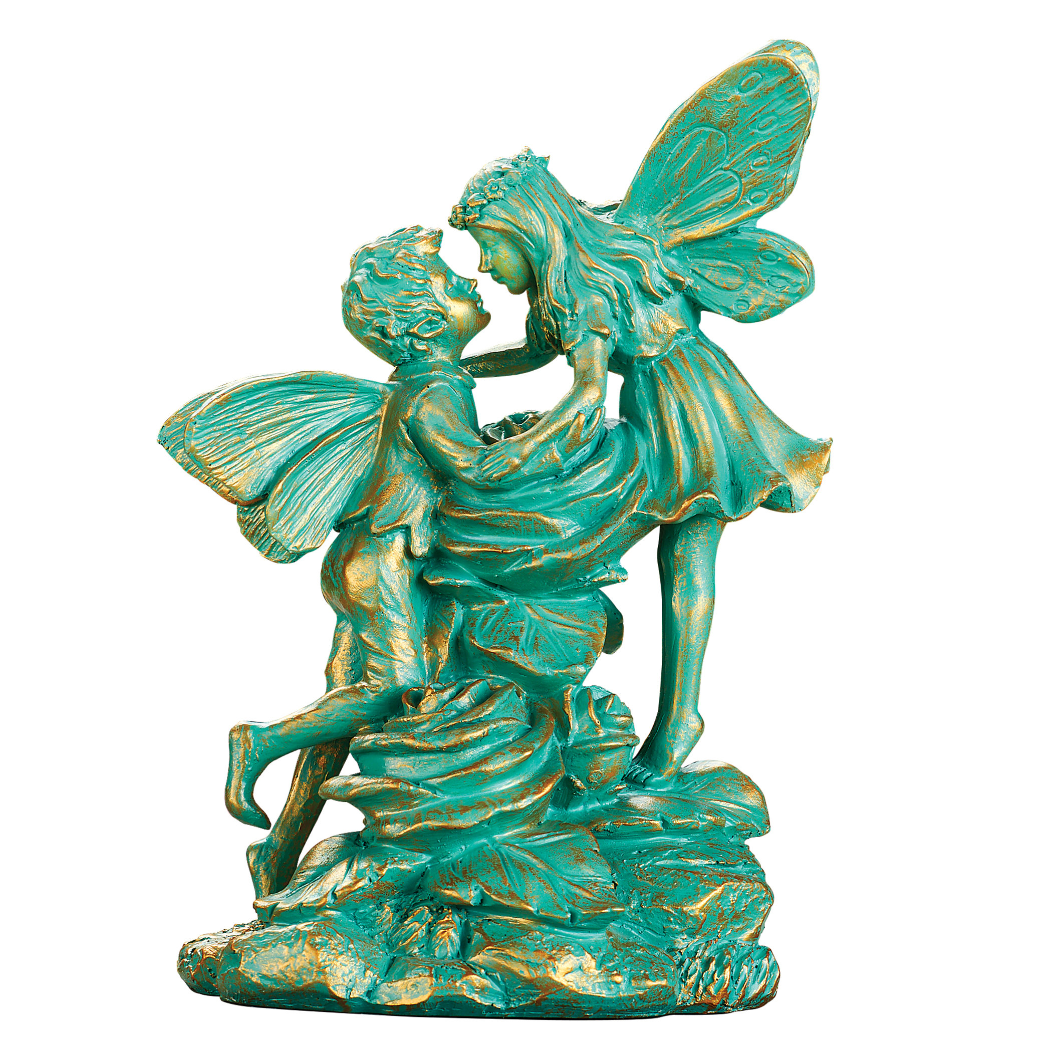 Trinx Kissing Fairies Garden Art Wayfair