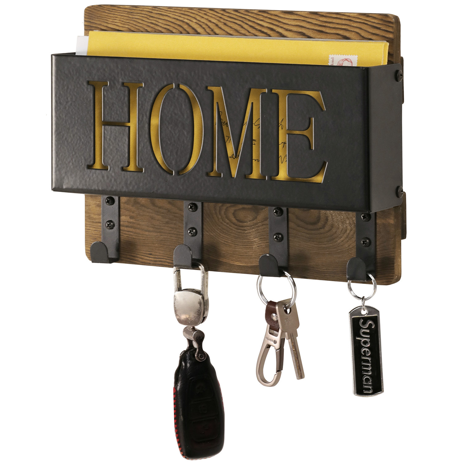 Trent Austin Design® Odacia Wall Organizer Key Hooks/Mail Storage Wayfair