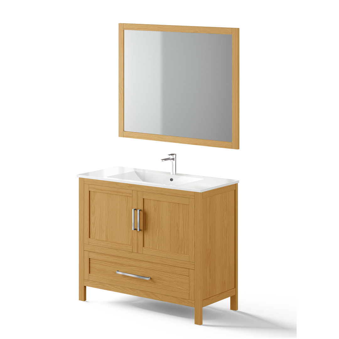 Northboro 3 Stück 1001mm Waschtisch & Spiegelsets