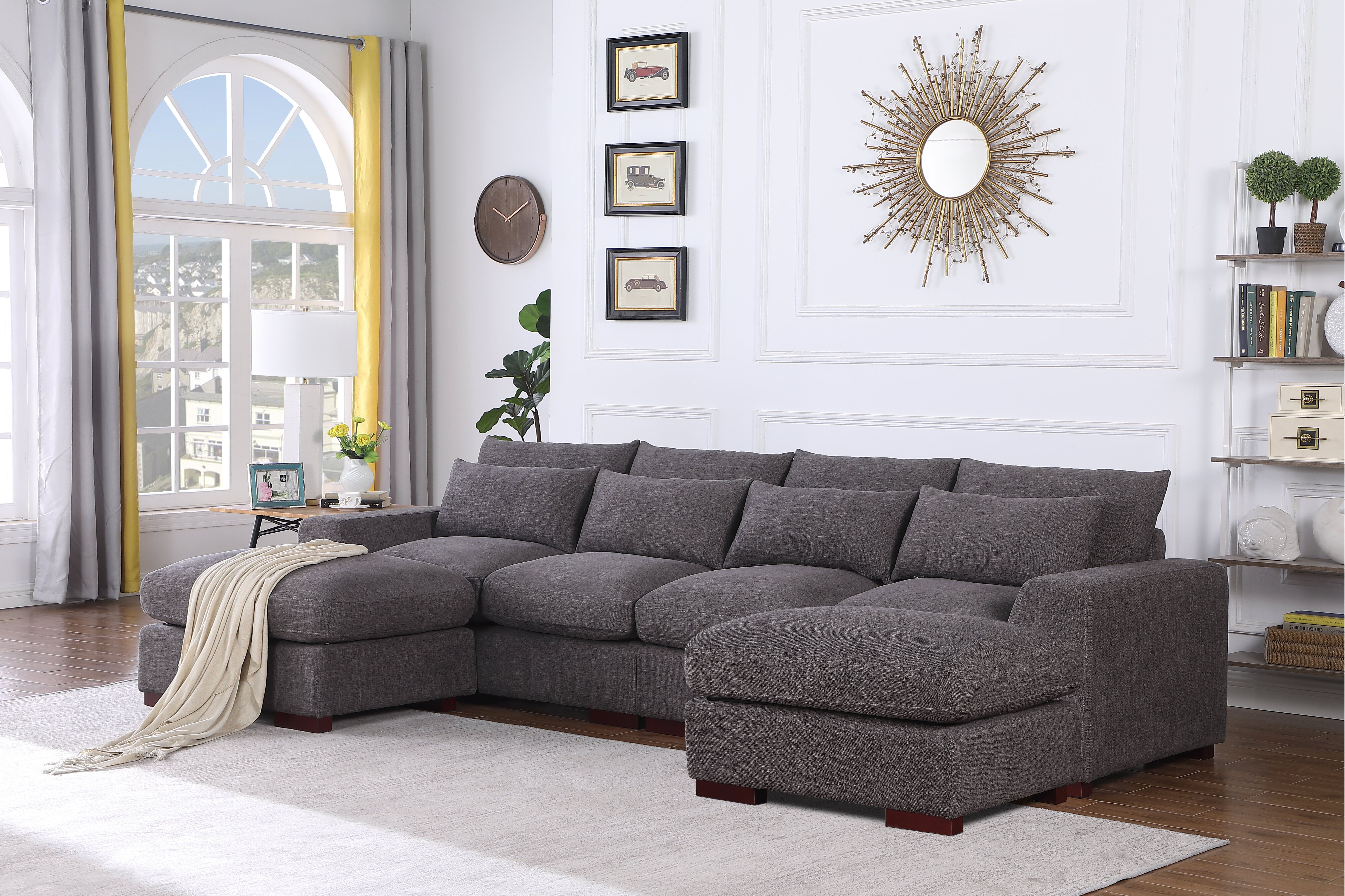 Willa Arlo Interiors 20   Piece Upholstered Chaise Sectional ...