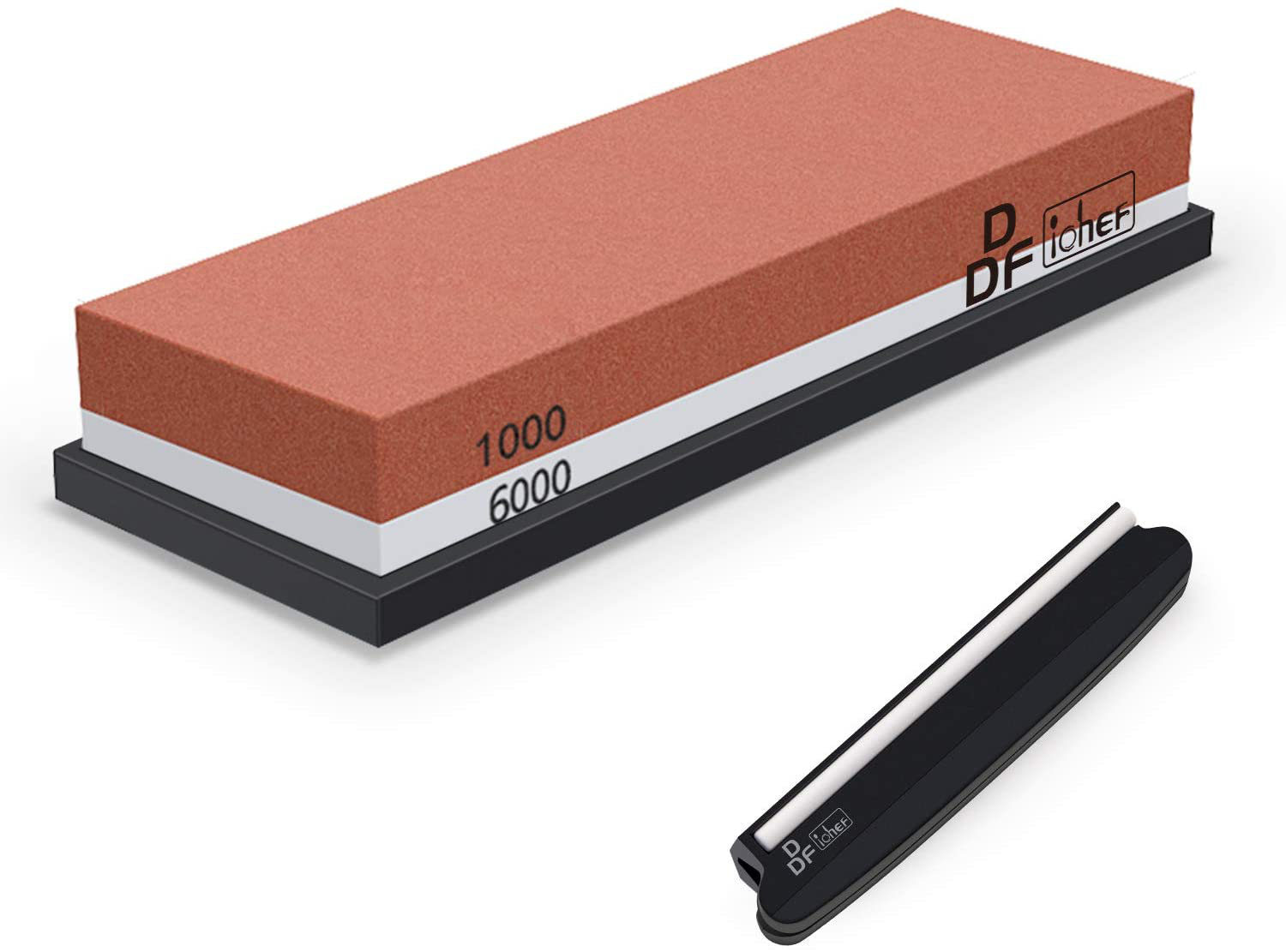 Ddf Iohef Sharpening Stone Whetstone Grit 1000 6000 Professional 2 In 1 Double Sided Knife Sharpener With Non Slip Silicone Base And Angle Guide Red Reviews Wayfair
