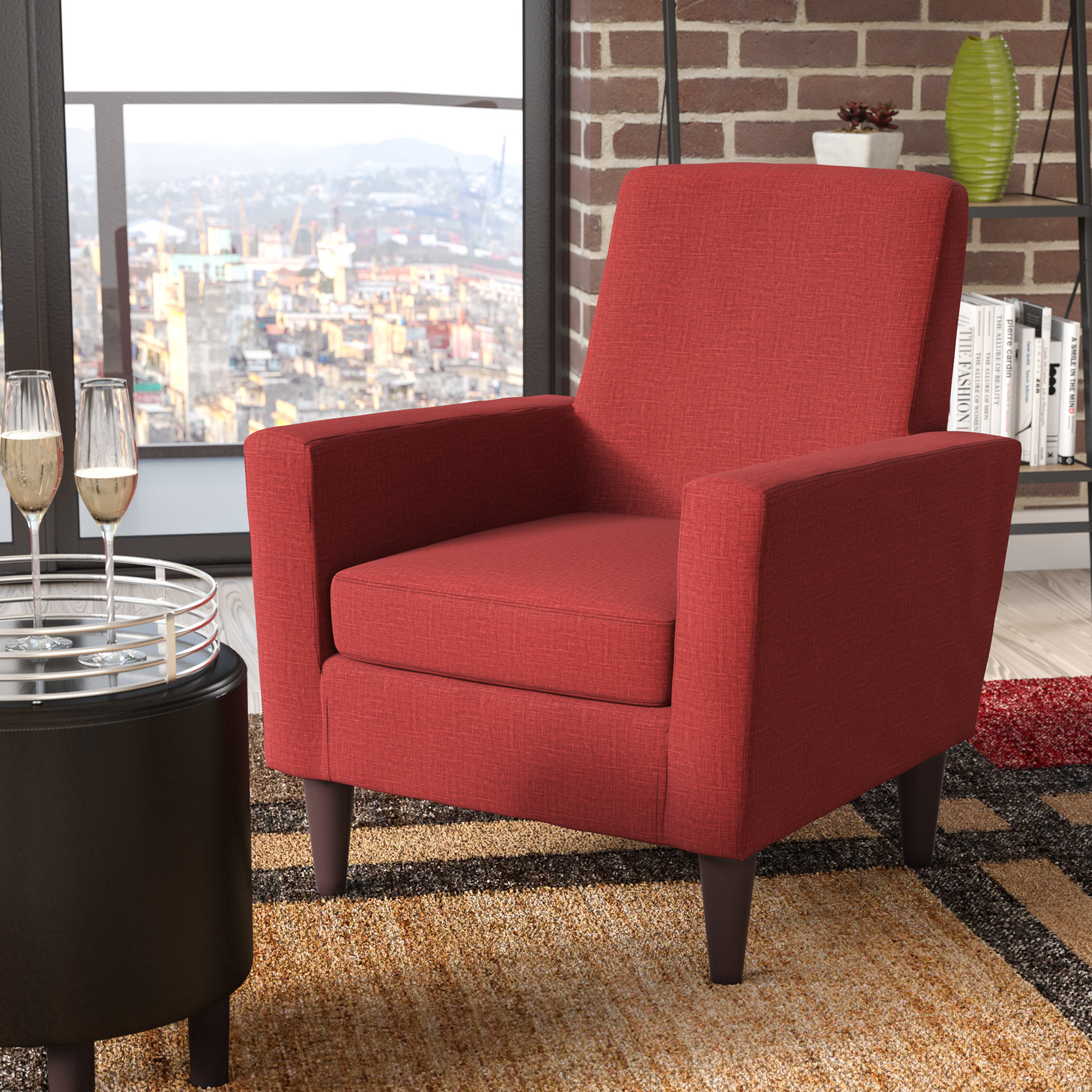 Orren Ellis Garman 28" Wide Polyester Armchair & Reviews Wayfair