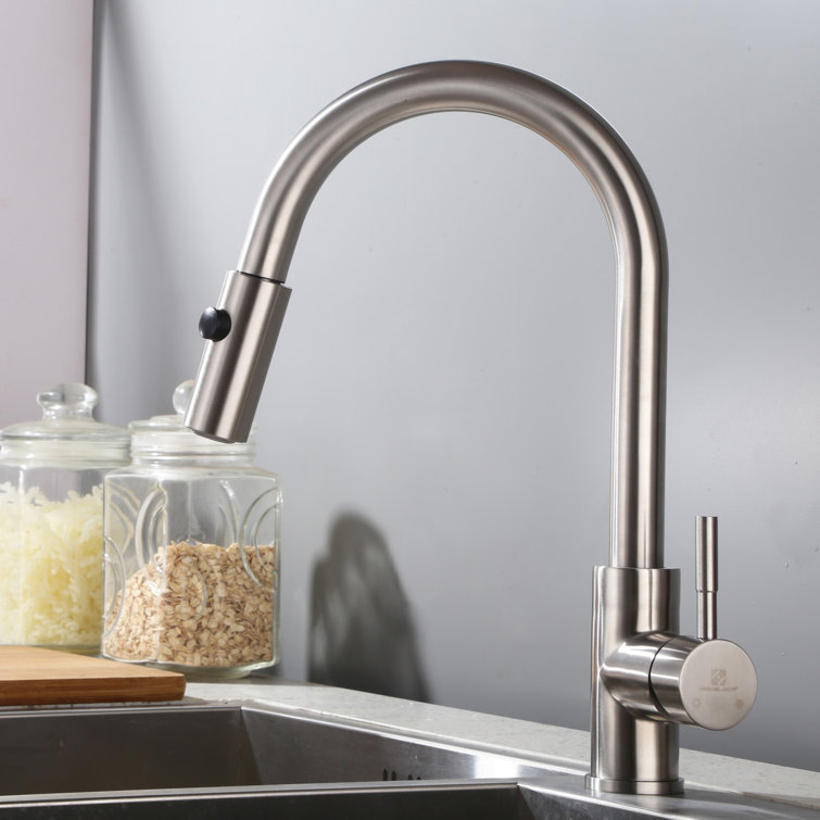 Belfry Kitchen Stainless Steel Kitchen Mixer With Extendable Shower ...