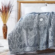 Throw Blanket Sherpa Fleece Blanket Boho Waman Soft Reversible Flannel Blanket Skull Flower Lightweight Blanket for Sofa Bedroom Couch 50x60 Inch