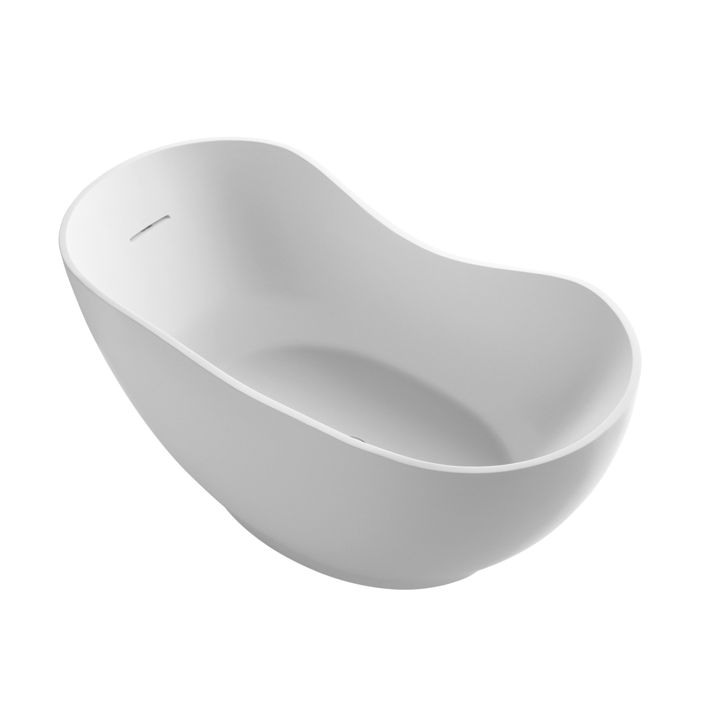 Kohler Abrazo® Cast Acrylic Freestanding Bath with Center ToeTap Drain