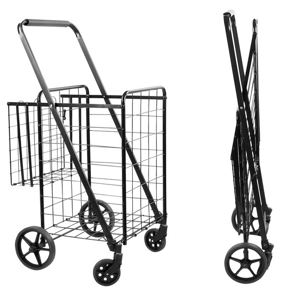 Luggage Aluminum Folding Cart Portable Hand Trunk Travel Shopping Trolley 300LB 
