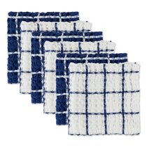 MOSAIC BLUE Waffle Weave 100% Cotton Kitchen Dish Towel 