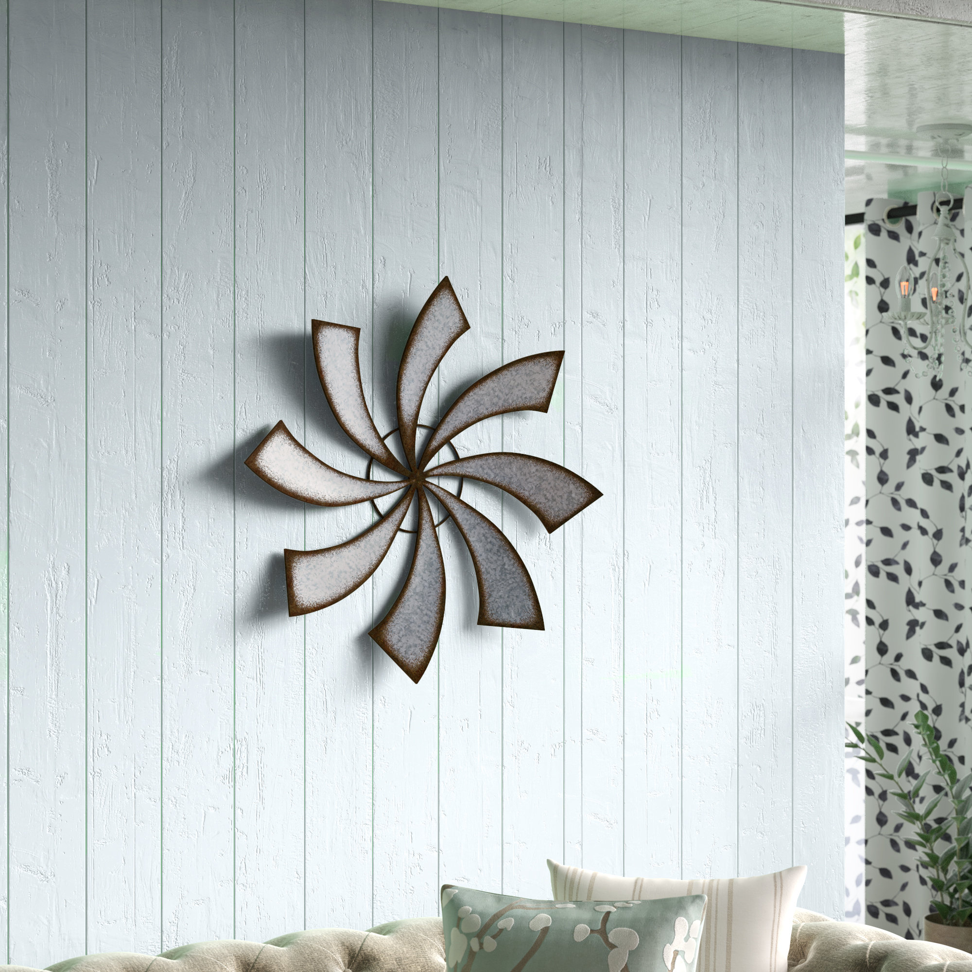Gracie Oaks Chic Metal Fan Wall Décor & Reviews Wayfair