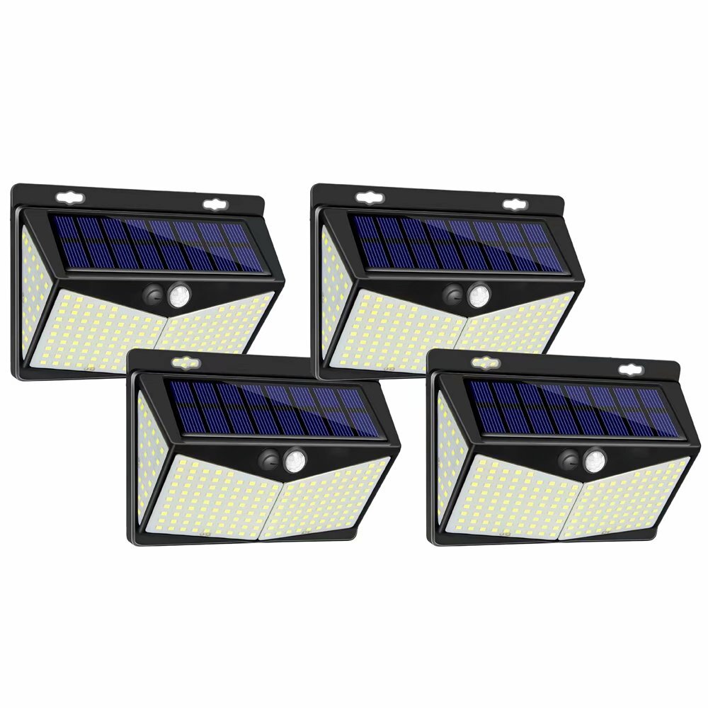 208 LED Waterproof Solar Power PIR Motion Wall Light Garden Lamp 3 Modes AHS 