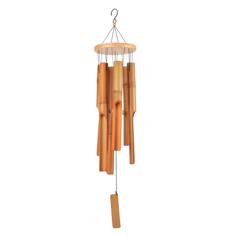 Arlmont  Co. Carson-Gray Bamboo Wind Chime  Reviews | Wayfair