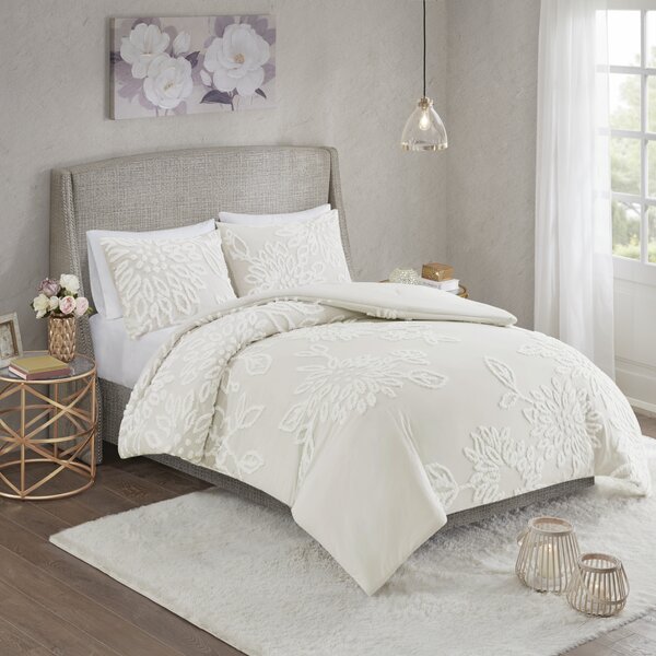 Details about   Luxury 3pc White & Grey 200TC Cotton Comforter AND Decorative Shams 