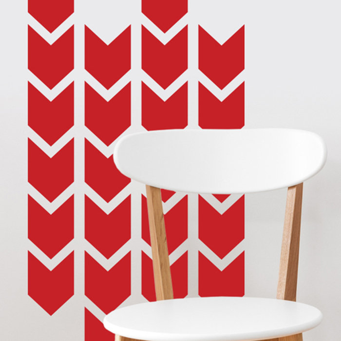 Sunny Decals Chevron Arrows Fabric Wall Decal Wayfair