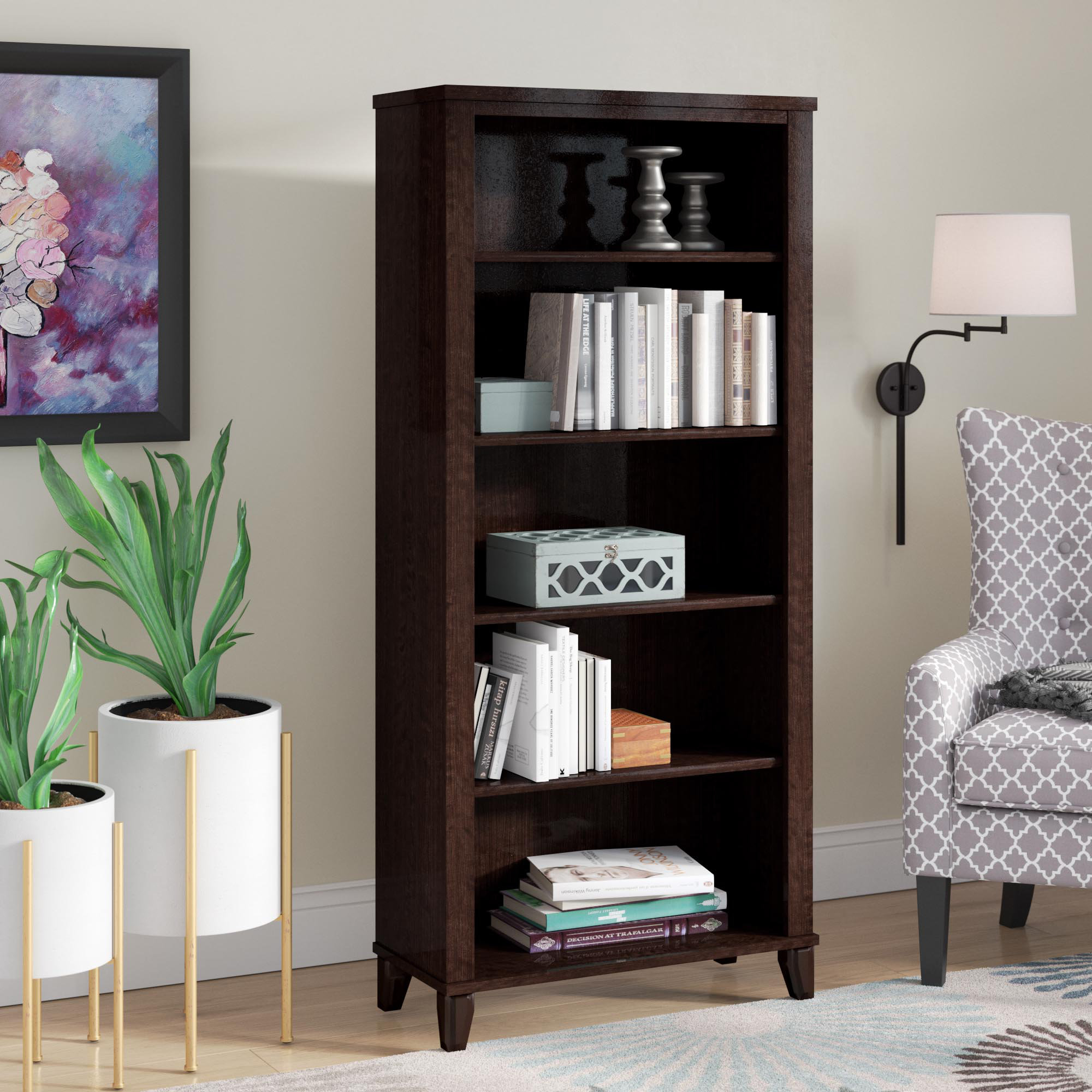 Wade Logan® Aneres 65.21'' H x 29.57'' W Standard Bookcase ...