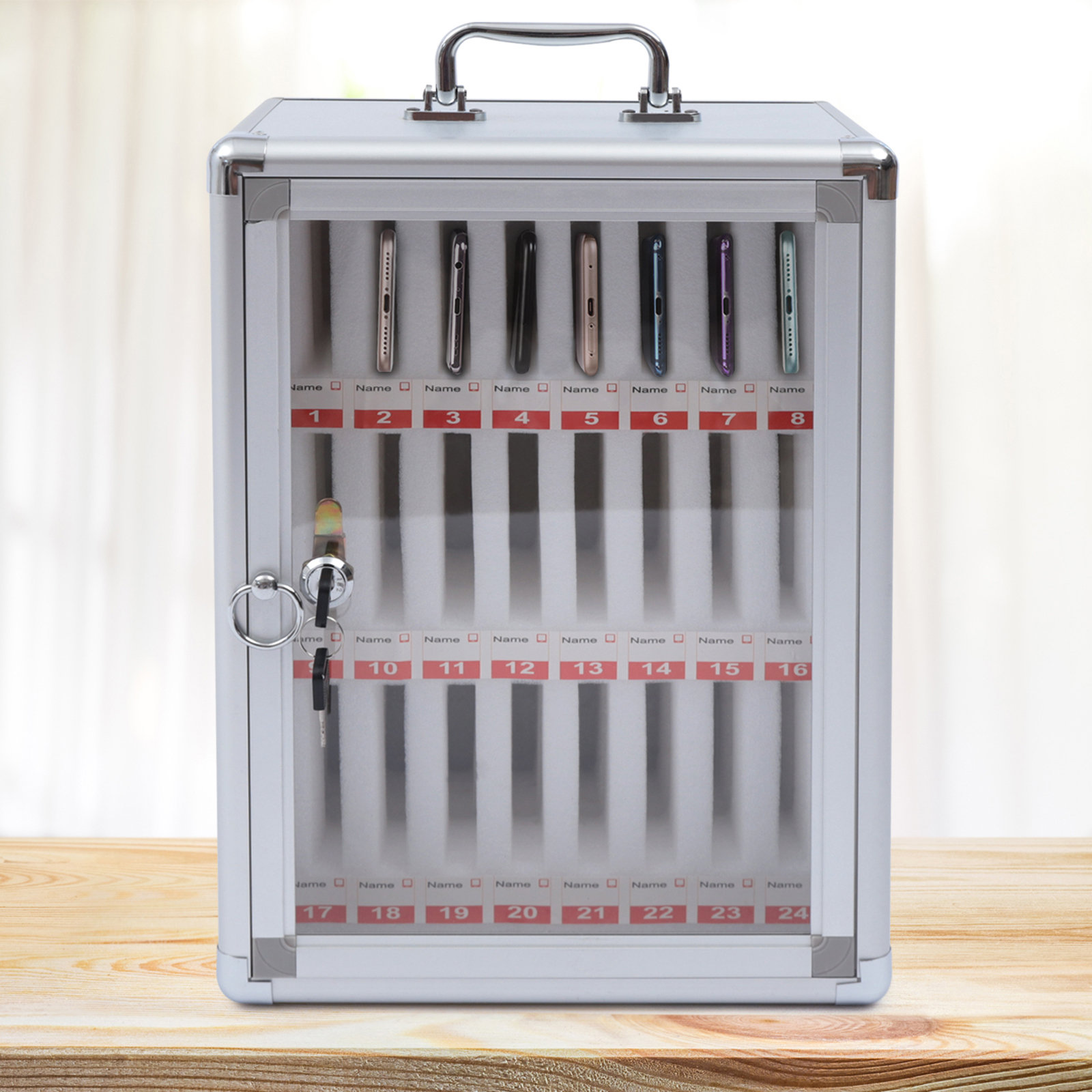 JOYDING Lockable Cell Phone Storage 24 Compartments Box Wayfair