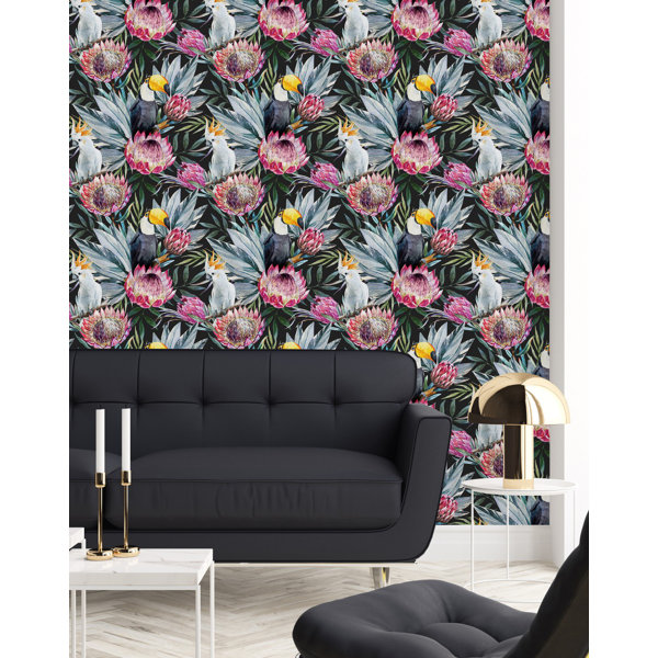 Bayou Breeze Armgard Peel & Stick Floral Wallpaper | Wayfair