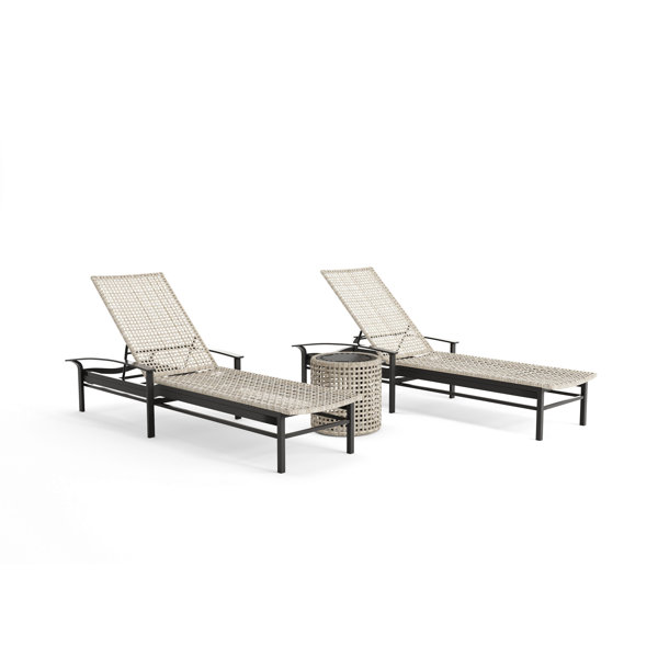 Winston Key West Padded Sling Aluminum Outdoor Patio Chaise | WSM8009PS