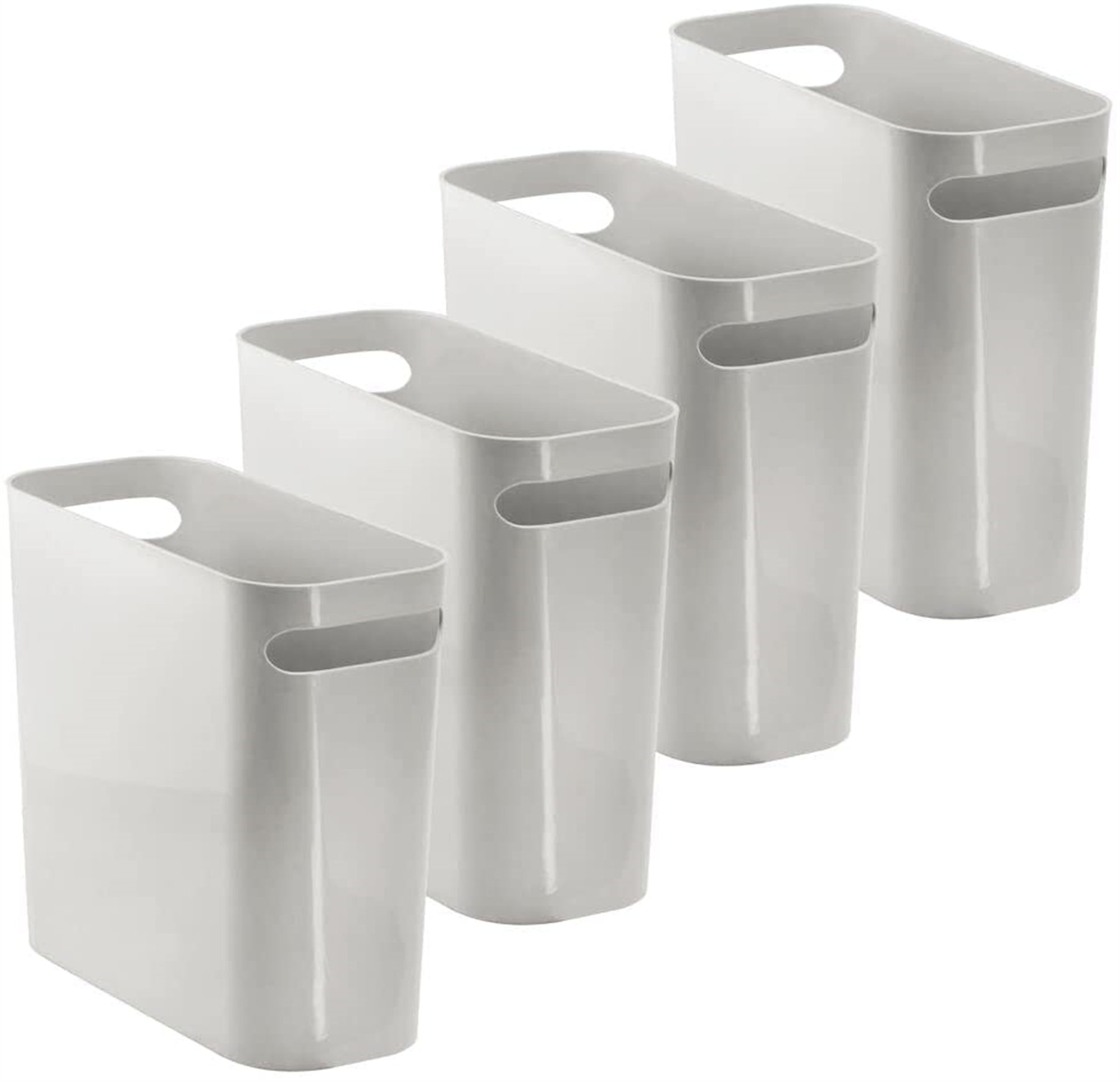 Deskside Wastebasket XSHION Trash Can 3 Pack Square Garbage Can Small Recycling Bins for Kitchen Bathroom Bedroom 