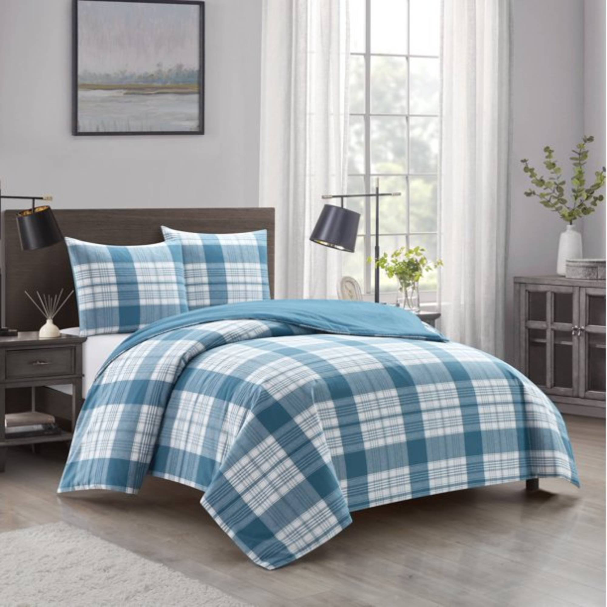 Dearfoams 100 Cotton Flannel Comforter Set Wayfair