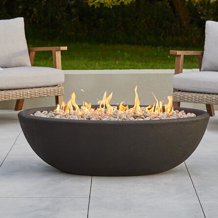 Riverside 15.25'' H x 48.25'' W Magnesium Oxide Propane Outdoor Fire Pit