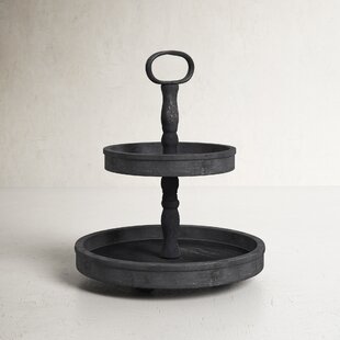 Service tray with ceramic rope handles 30 cms in diameter