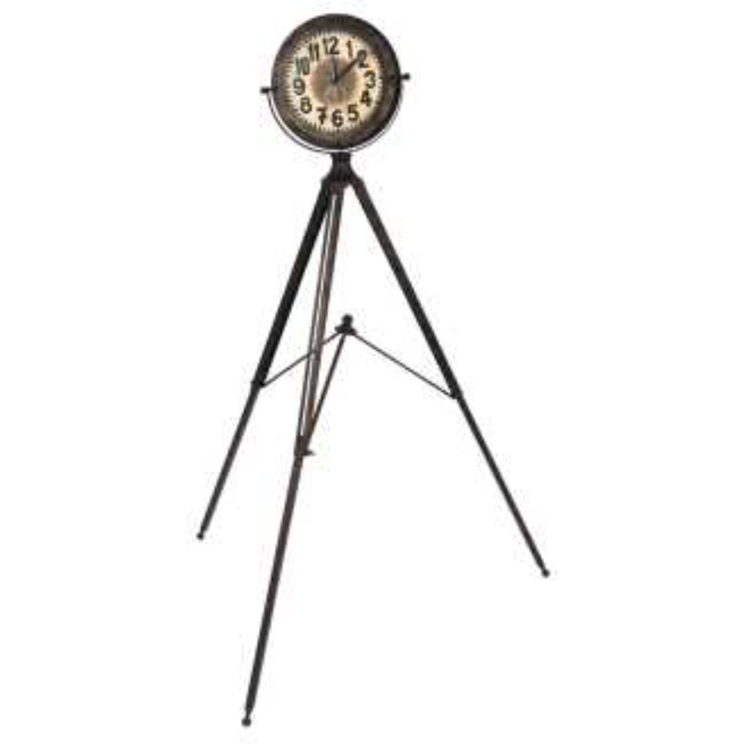 Longshore Tides Analog Metal Mechanical Tabletop Clock in Black/Grey Wayfair.co.uk