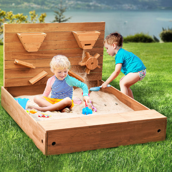Crab Shape 4 Rectangular Sandbox Beach Kids Playset Outdoor Backyard 