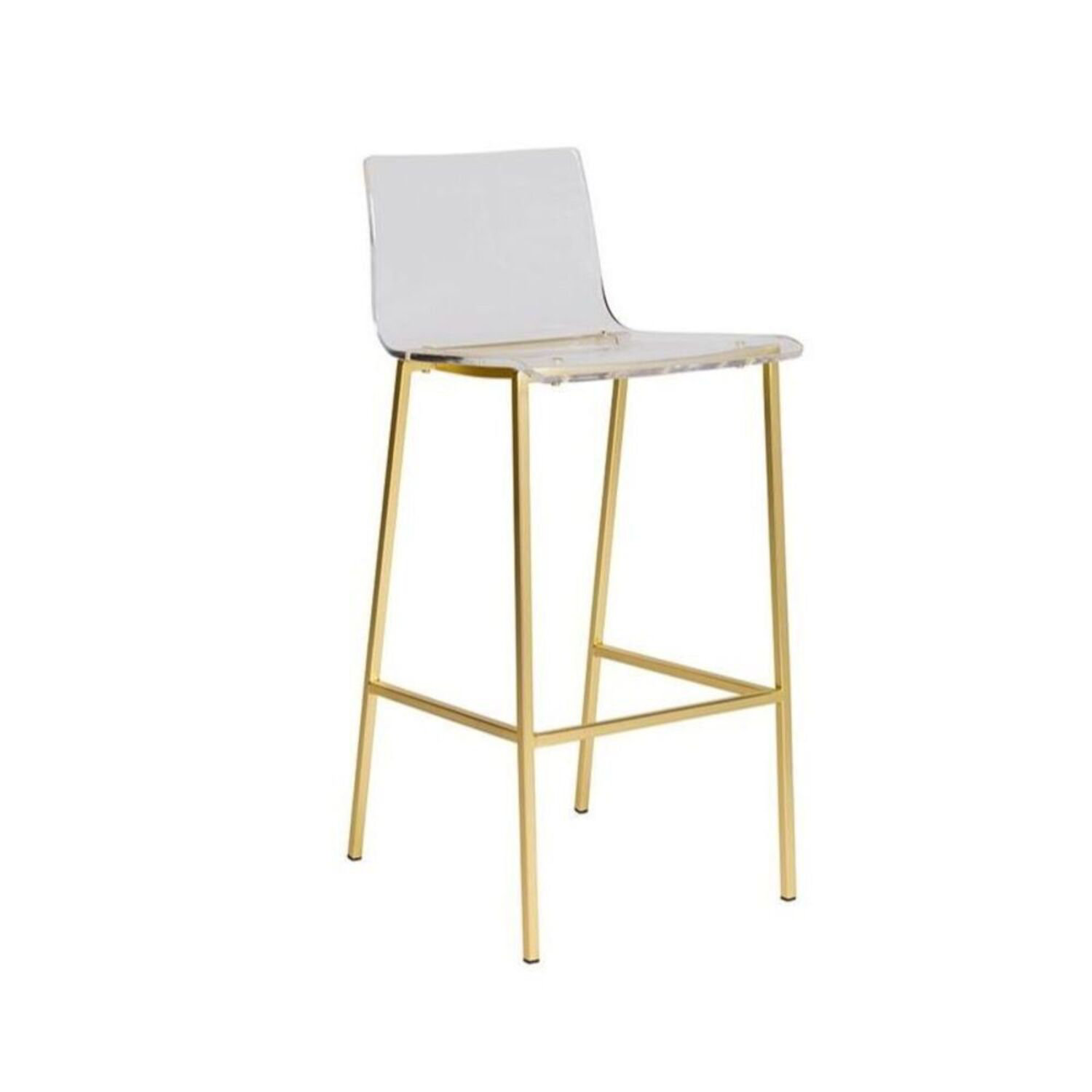 Mercer41 Melissa Acrylic Counter Stool With Metal Sleet Legs Wayfair