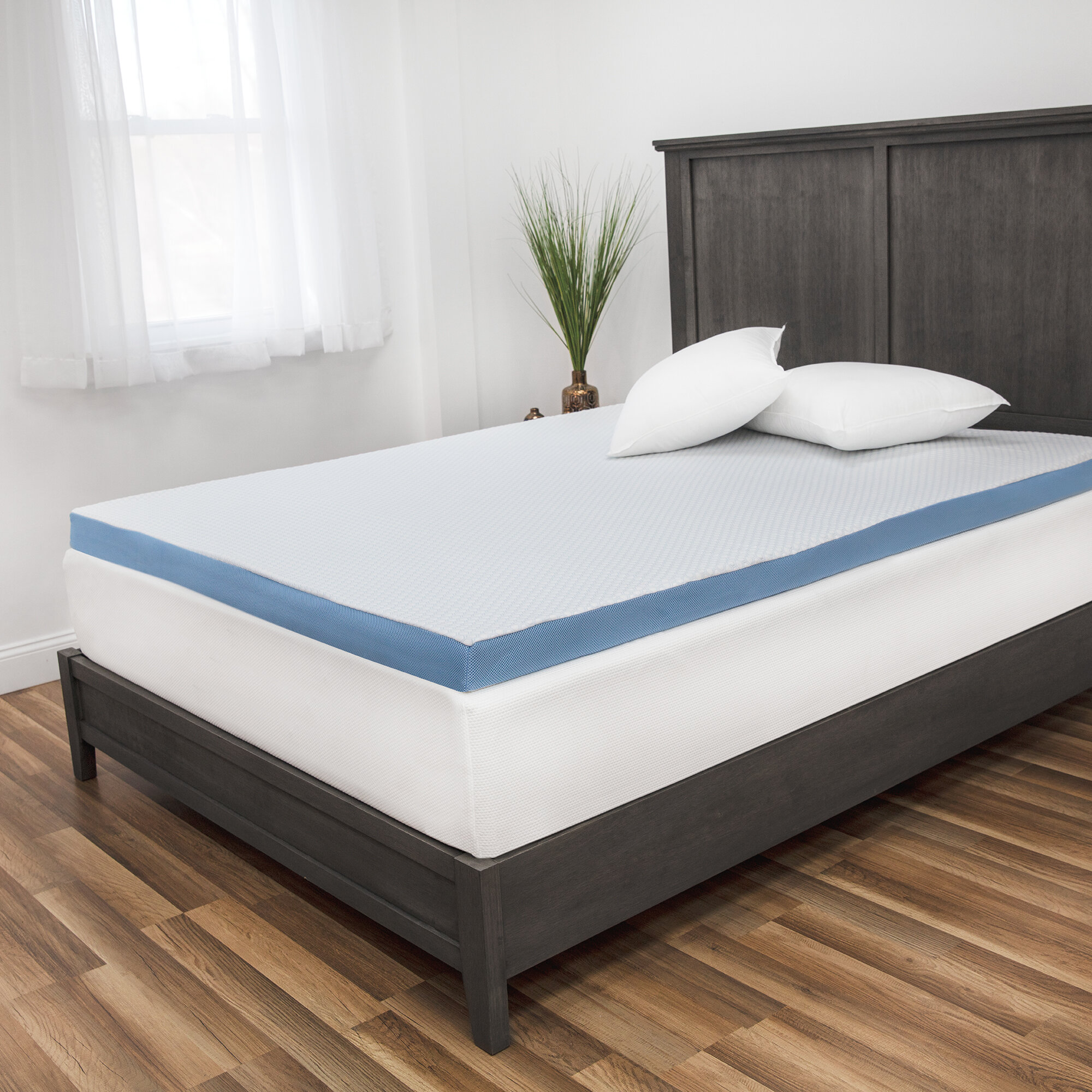 Memory Topper CoolBlue Foam Mattress cool Blue Gel Memory available in all sizes 