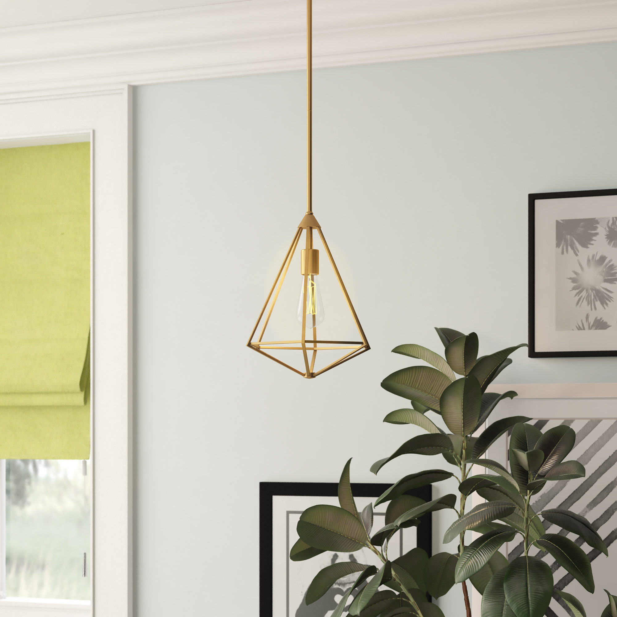 Trule Durant 1 Light Single Geometric Pendant & Reviews Wayfair
