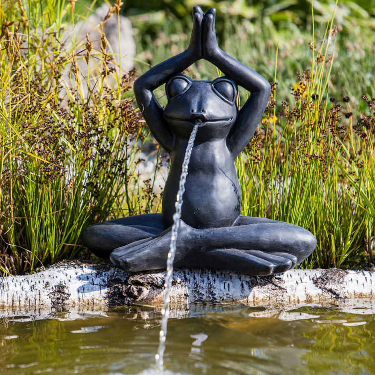 Maturi Heissner Pond Figure Yoga Frogs Anthracite 38 x 21 x 40cm