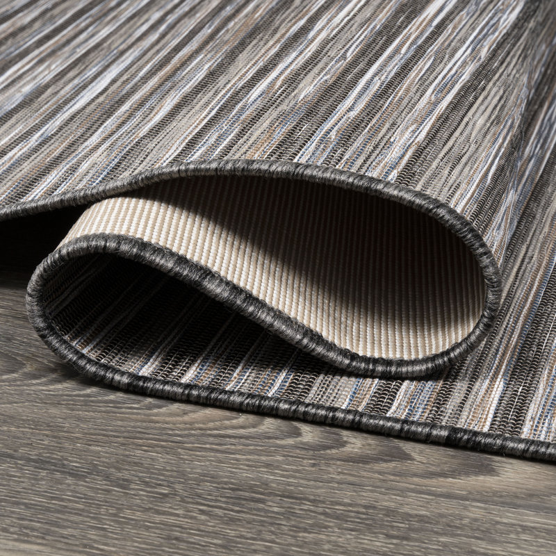 Longshore Tides Amold Dary Gray Indoor/Outdoor Rug | Wayfair