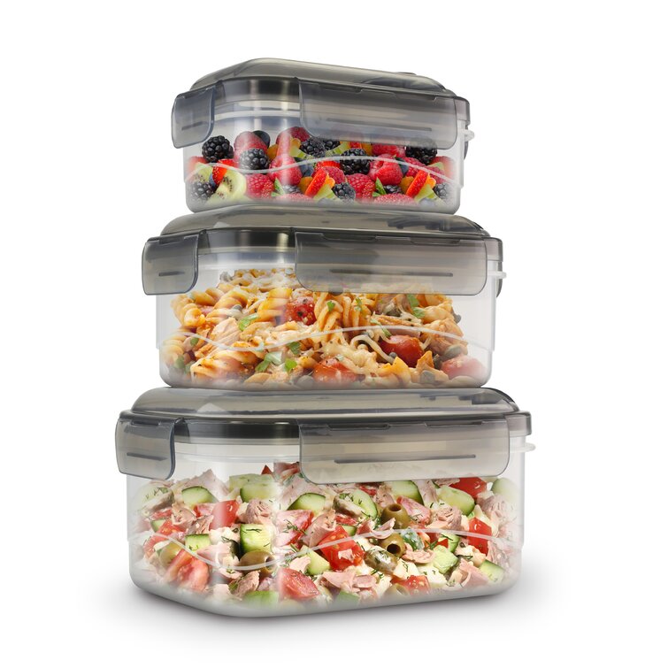 wayfair.com | Side Latching 3 Container Food Storage Set