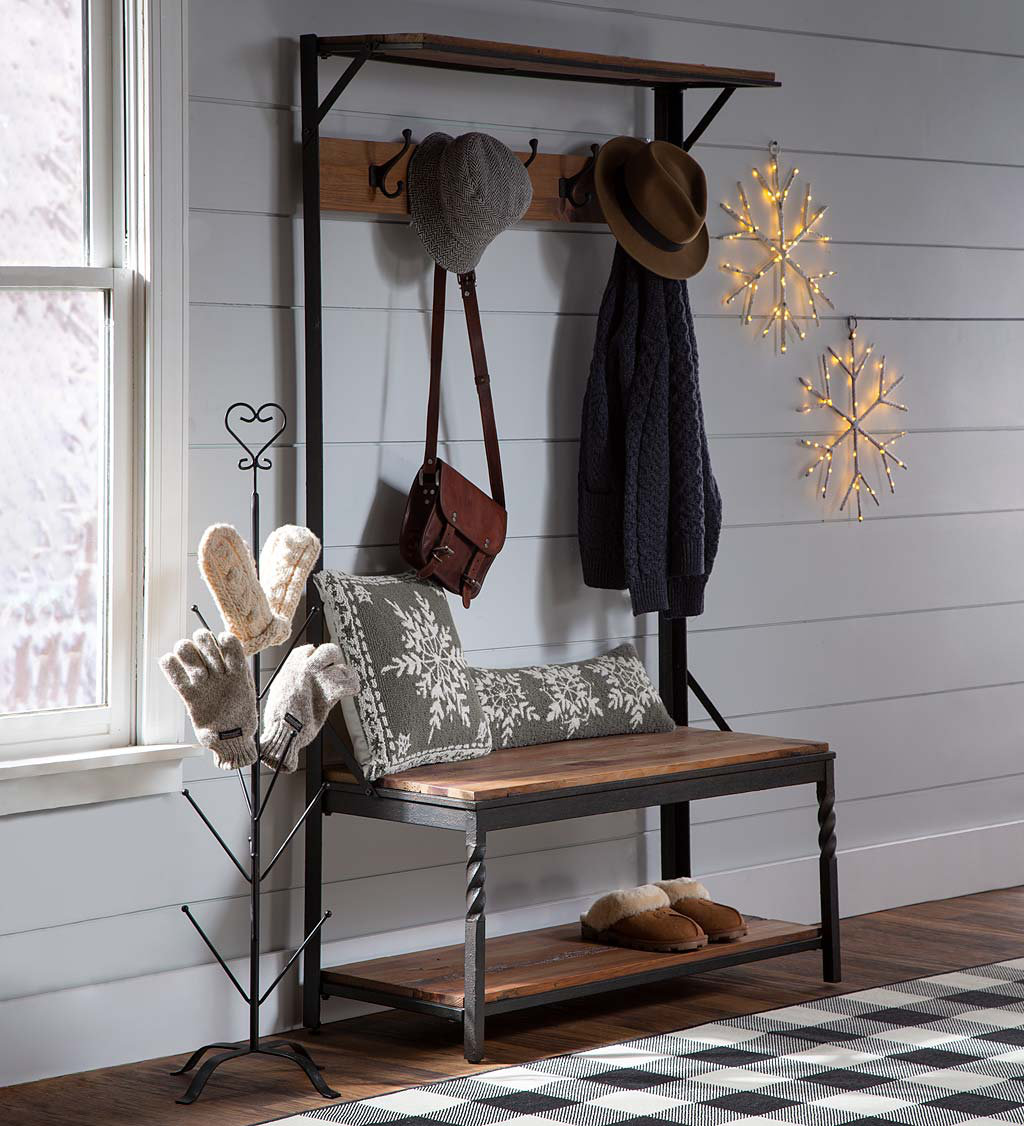 Plow & Hearth Hall Tree Coat Rack with Shoe Storage & Reviews | Wayfair