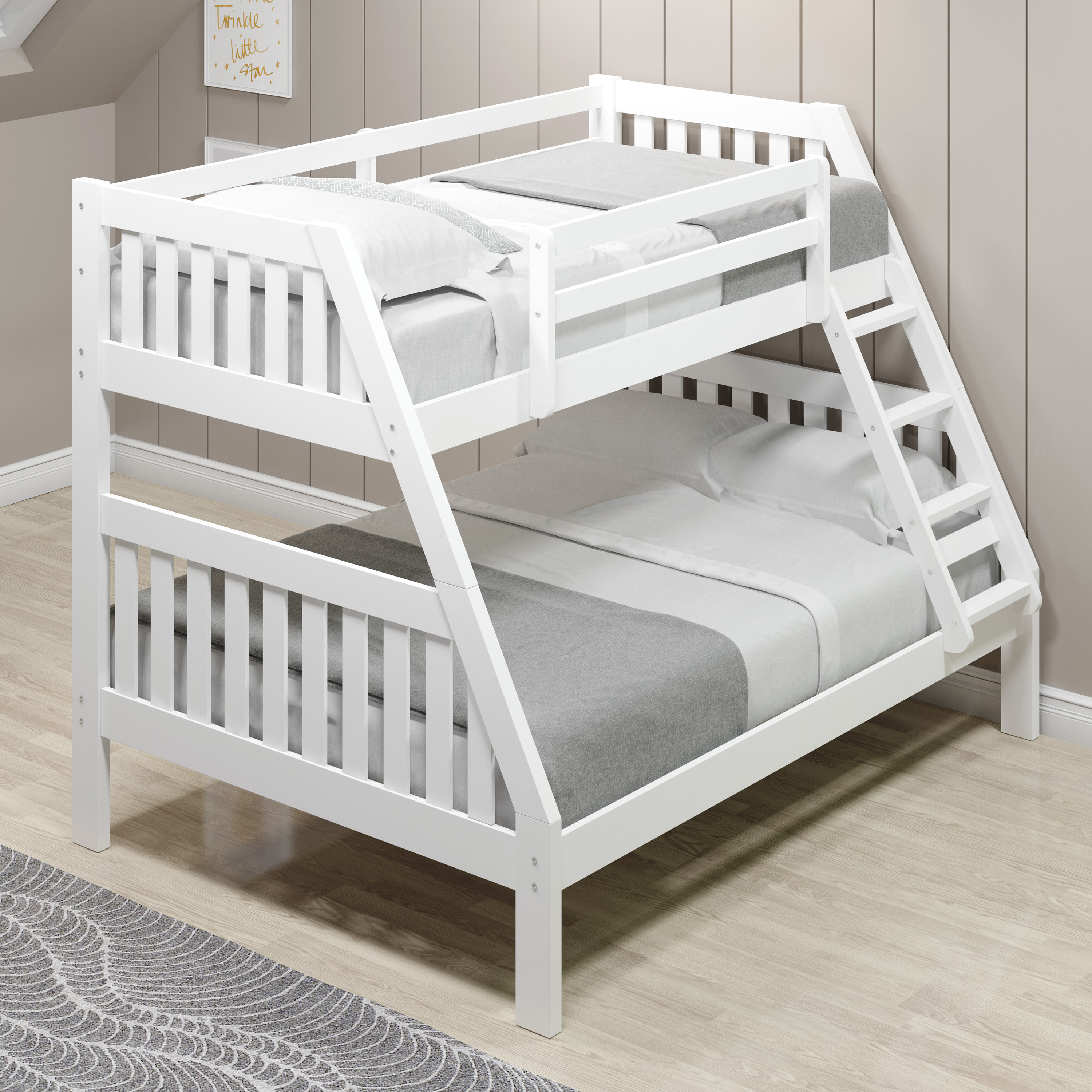 Harriet Bee Coverty Twin Over Full Solid Wood Standard Bunk Bed by Harriet Bee Wayfair