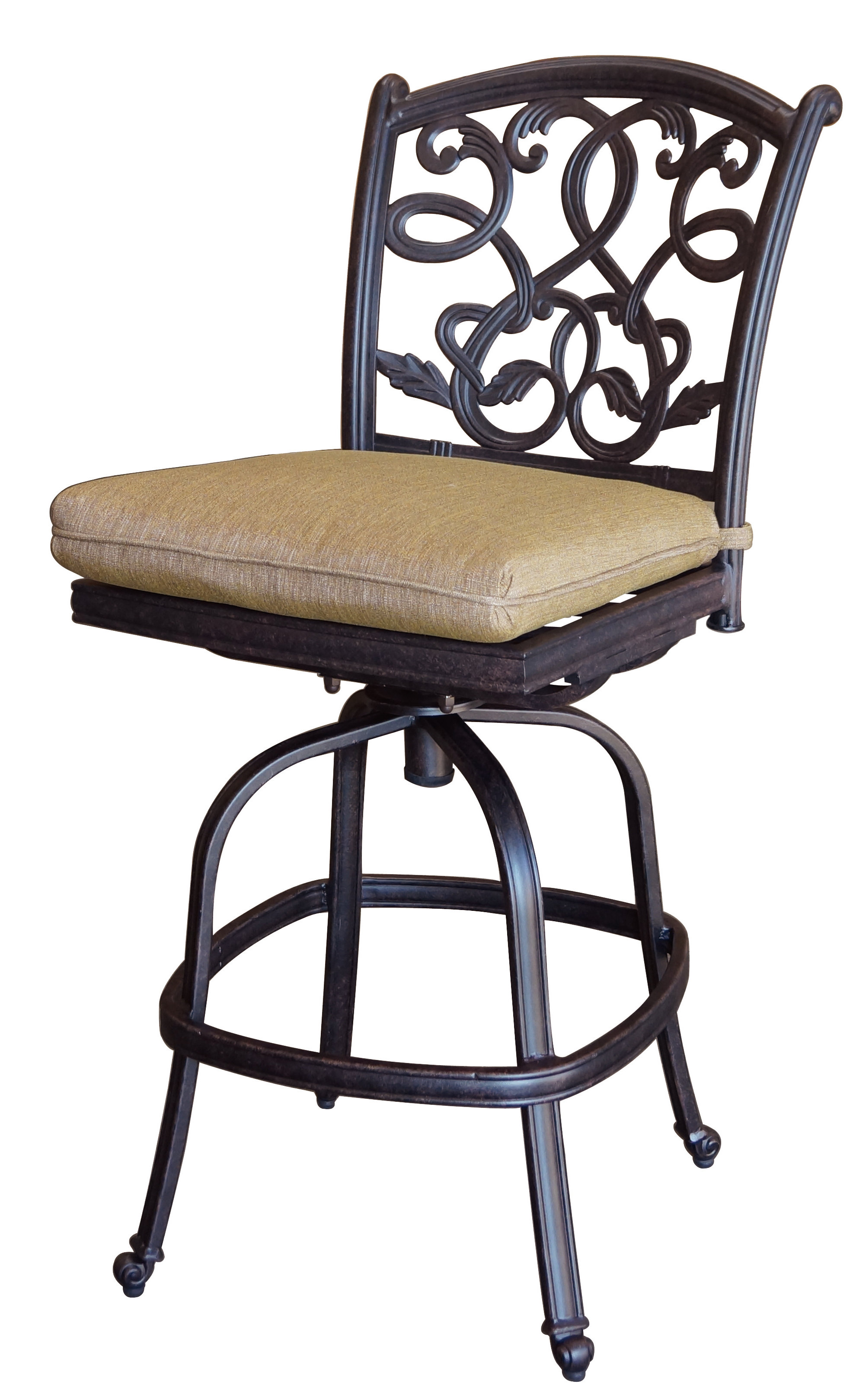 Lark Manor Byrge Metal Outdoor Stool with Cushion & Reviews Wayfair