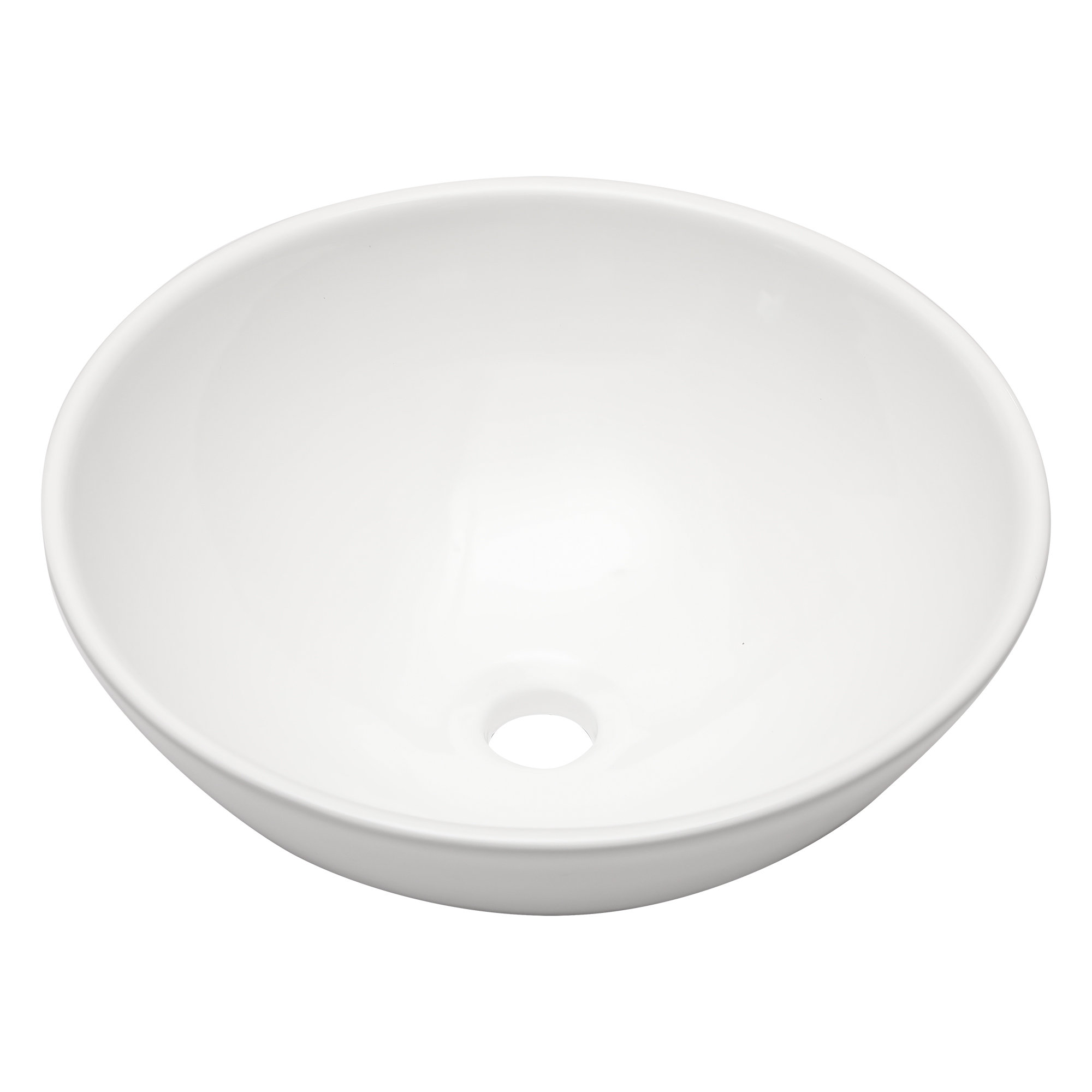 Beslend White Ceramic Circular Vessel Bathroom Sink Wayfair