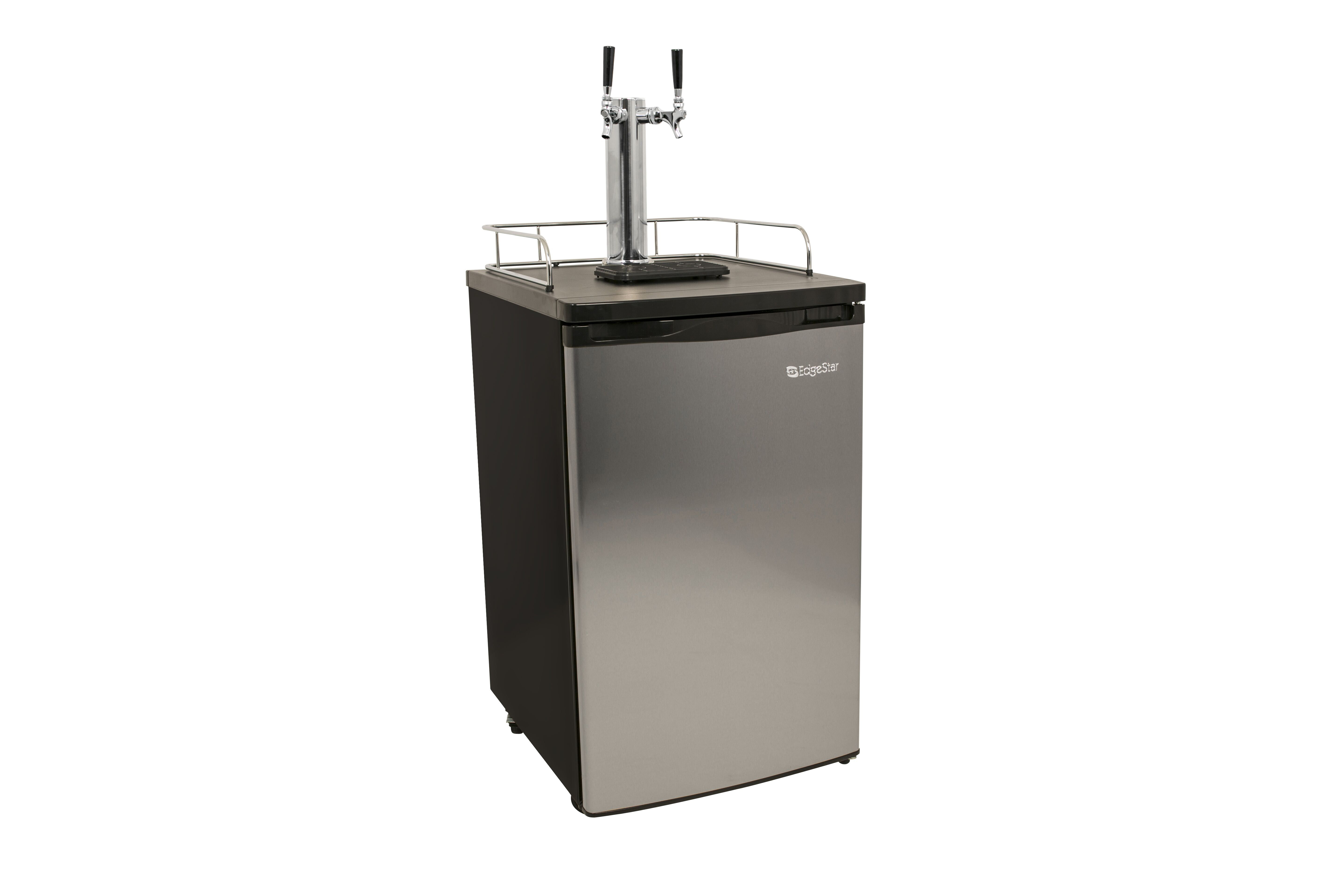 Edgestar 4.9 Cubic Feet Dual Tap Freestanding Kegerator with Adjustable Temperature & Reviews