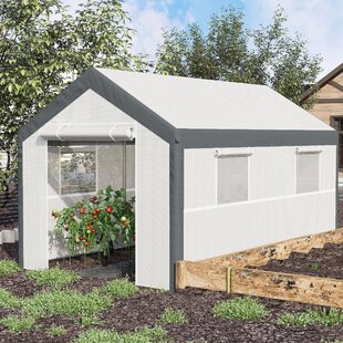 Patio Backyard,56 x 29 x 77in PVC Garden Greenhouse Grow House for Outdoors Terrace Walk-in Plant Shed,Roll-up Door 