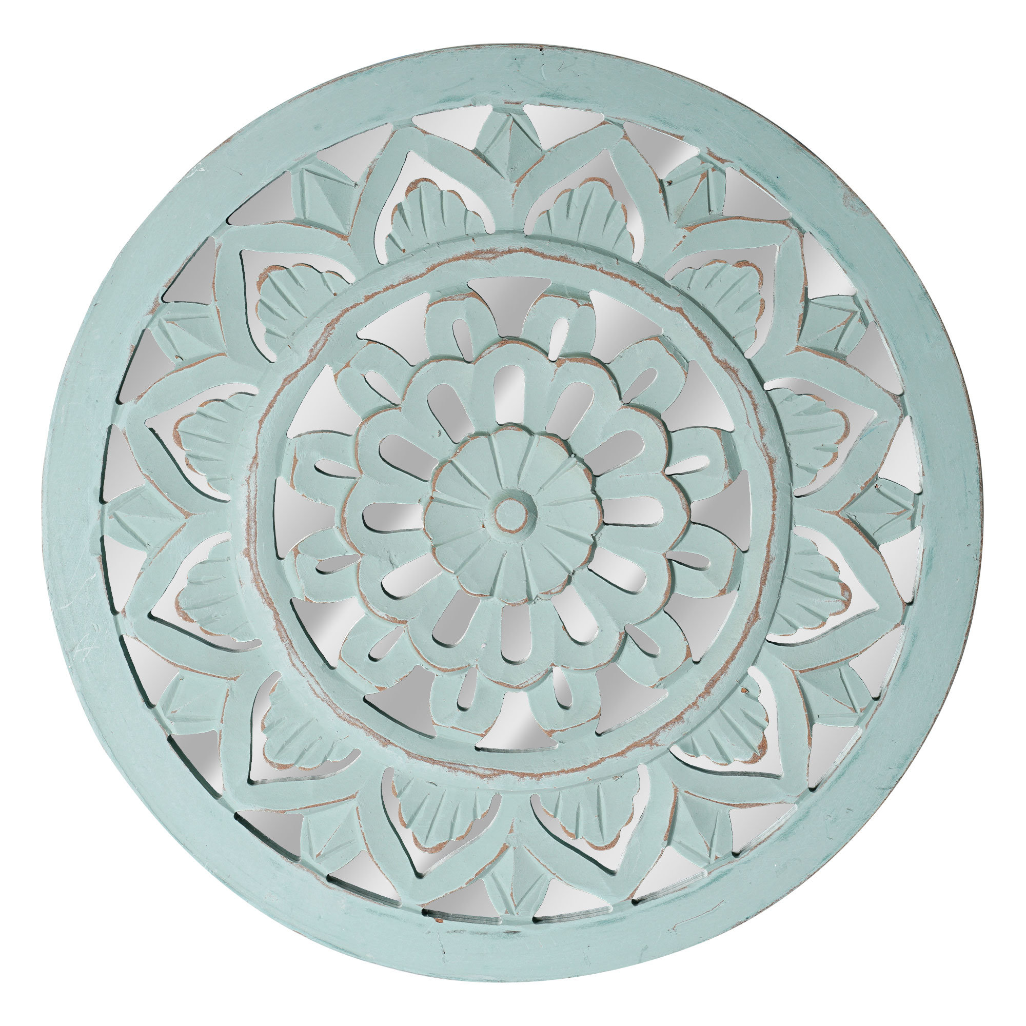 Ophelia & Co. Reflective HandCarved Wood Medallion Wall Décor Wayfair