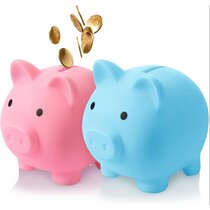 Cute Piggy Bank Kids Fund Savings Pot Money Box Adults Cash Coin Storage Case 