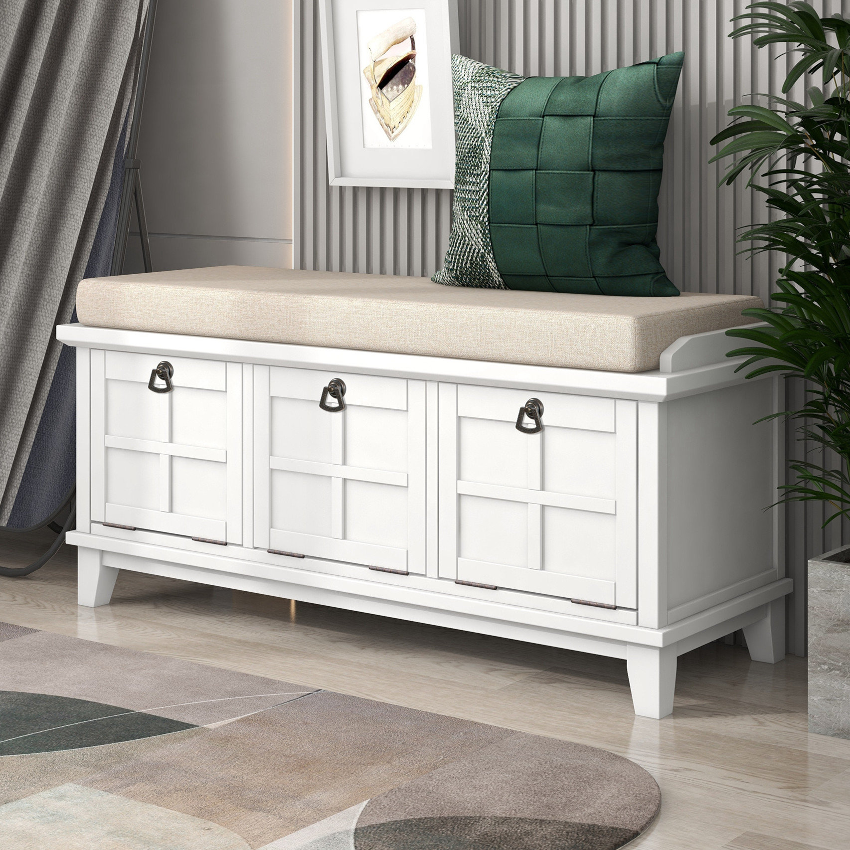 Red Barrel Studio® Solid Wood Storage Bench Wayfair