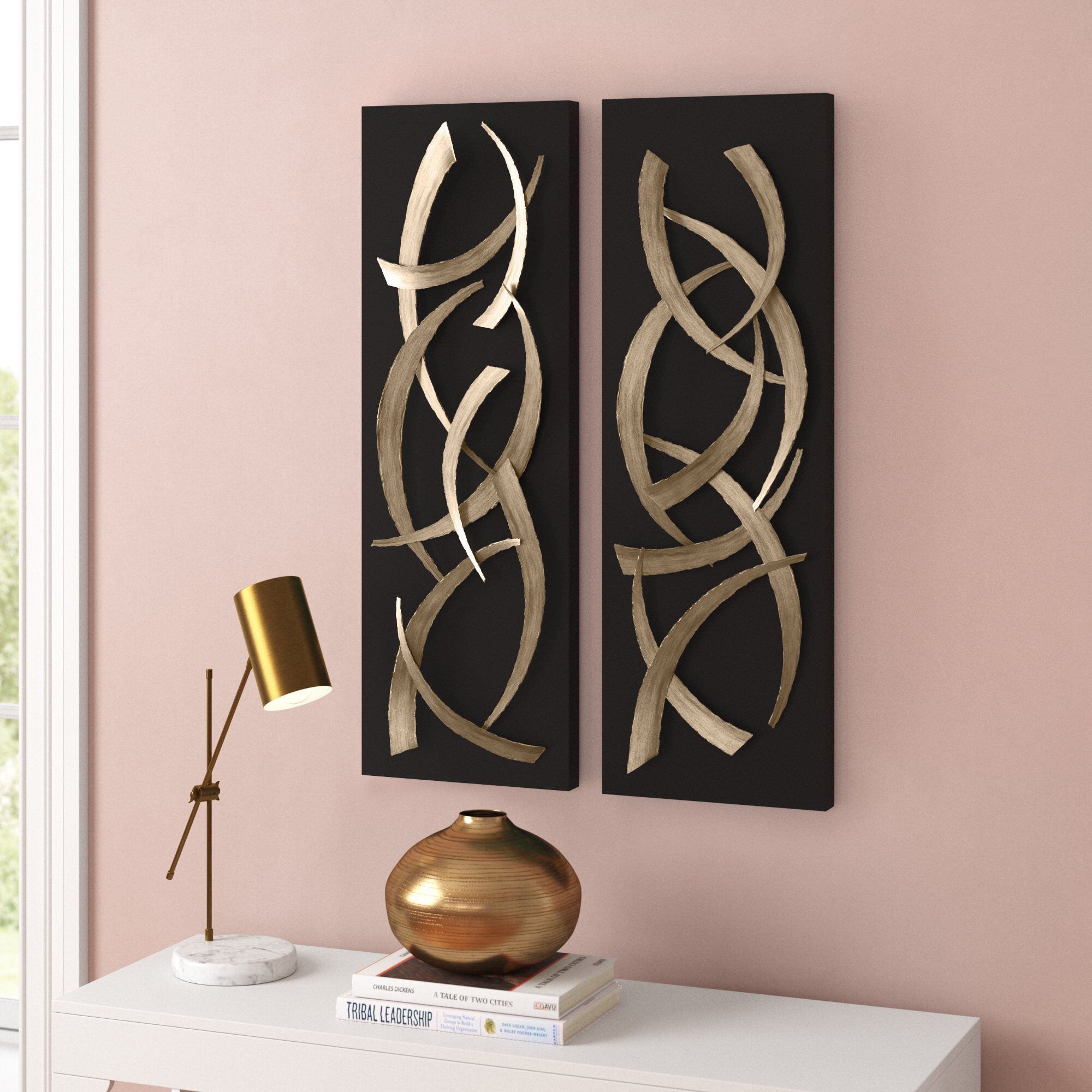 Willa Arlo Interiors 2 - Piece Wall Decor Set Metal & Reviews | Wayfair