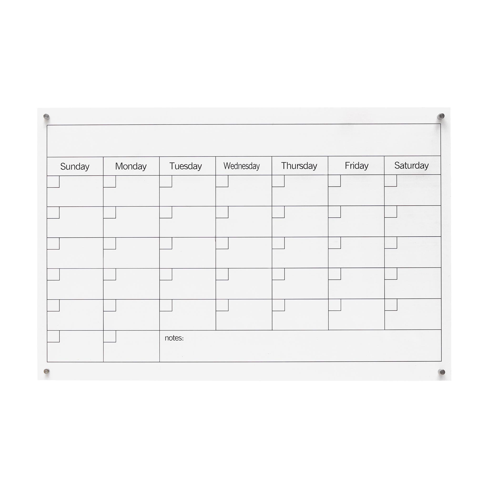 Parisloft Reusable Acrylic Dry Erase Board Wall Month Planner Wayfair