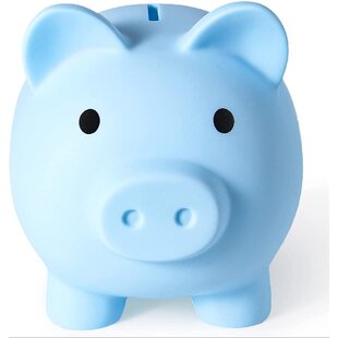 Piggy Bank Money Box Saving Coins Cash Fun Gift Ceramic Pig for Kids Silver 