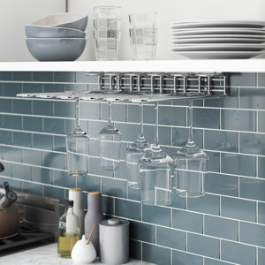Symple Stuff Metro Wall Mounted Wine Glass Rack & Reviews | Wayfair.co.uk