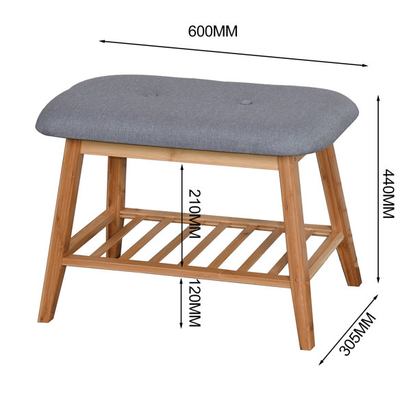 artiss bamboo shoe rack bench